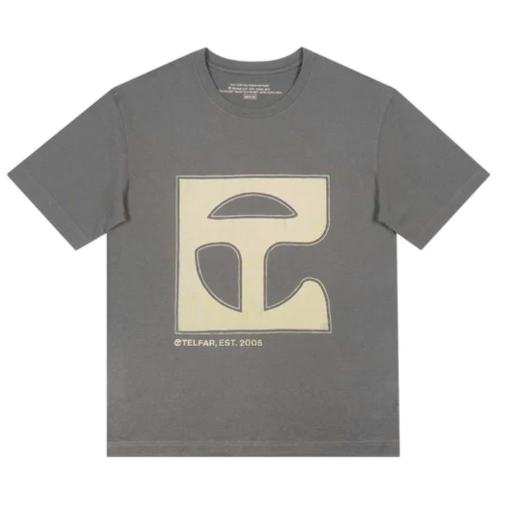 Telfar Monogram Charcoal Gray T Shirt XS